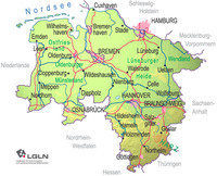 Ostfriesland Karte Grenzen - Landkarte Nordseekuste Deutschland