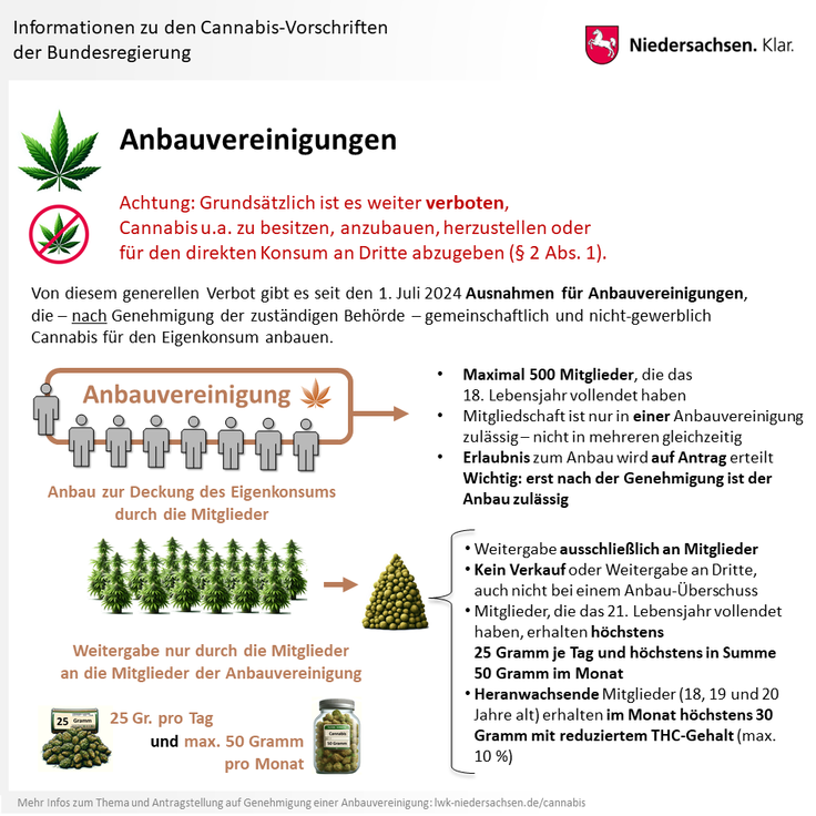 Infografik: Cannabis Anbauvereinigungen