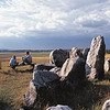 Wanderer an den Lübbensteinen bei Helmstedt