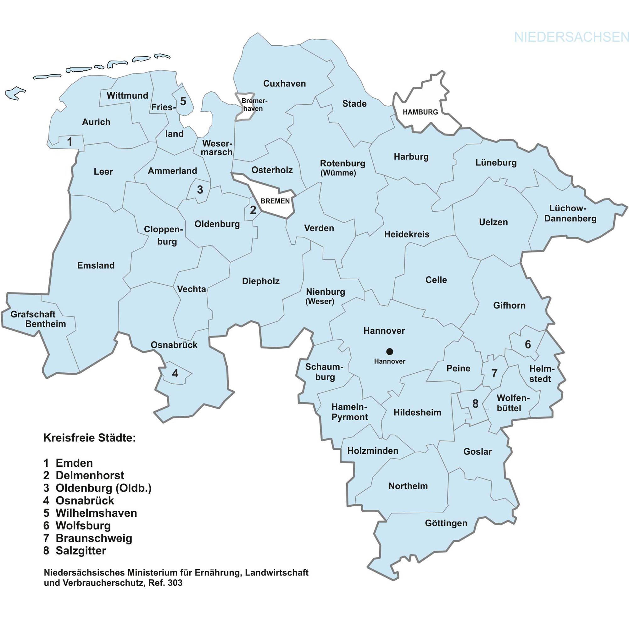 landkarte niedersachsen kostenlos Niedersachsen Karten | Portal Niedersachsen